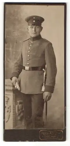 Fotografie Herm. Koczyk, Oschatz, Portrait Soldat in Uniform