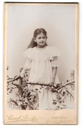 Fotografie Emil Lieske, Sebnitz & Schandau a/E, Portrait kleines Mädchen in Kleid