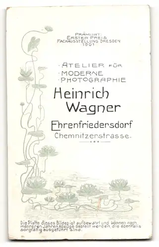 Fotografie Heinrich Wagner, Ehrenfriedersdorf, Portrait Herr mit Schnauzbart
