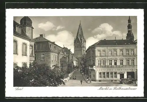 AK Soest, Markt und Rathausstrasse