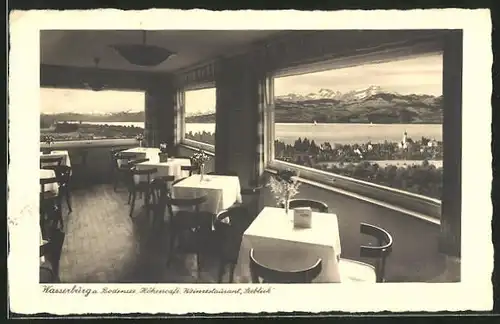 AK Wasserburg a. Bodensee, Raum im Weinrestaurant Seeblick des Höhencafés