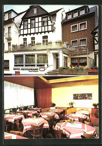 AK Kamp-Bornhofen / Rhein, Hotel Singender Wirt, Aussen- und Innenansicht