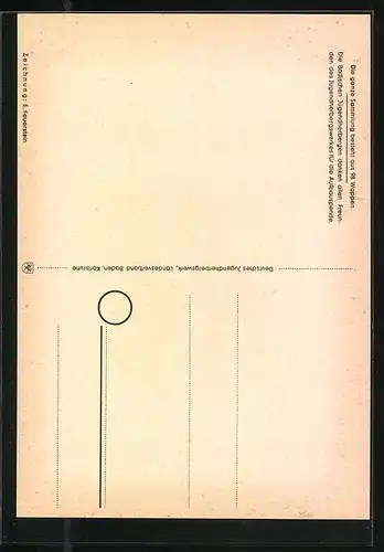 AK Hausach, Stadtwappen, Baustein für die Badischen Jugendherbergen 10 Pf.