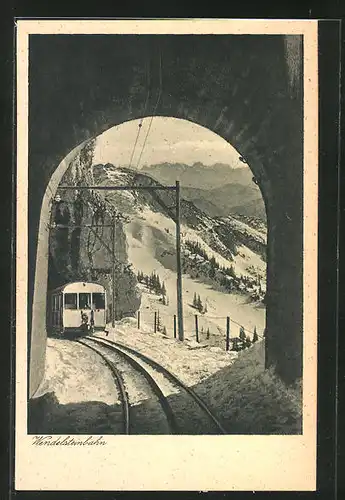 AK Wendelsteinbahn, Bergbahn vor dem Tunnel