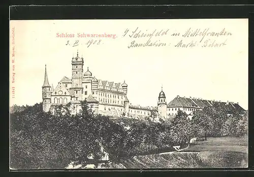 AK Scheinfeld, Ansicht vom Schloss Schwarzenberg