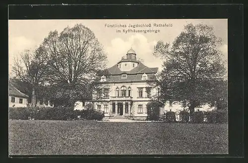 AK Rathsfeld, Blick auf das Fürstliche Jagdschloss Rathsfeld im Kyffhäusergebirge