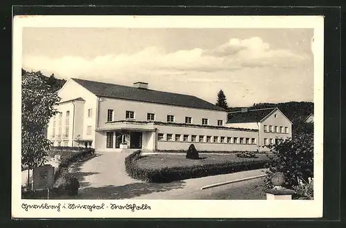 AK Gernsbach, Strasse an der Stadthalle