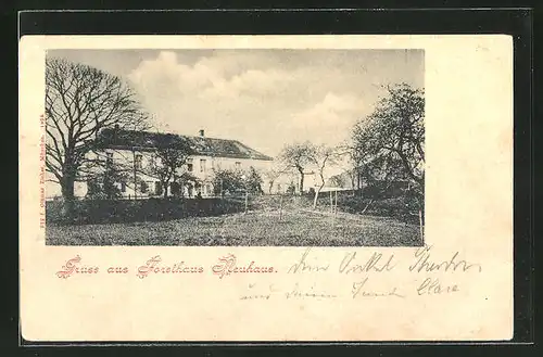 AK Saarbrücken, Blick zum Forsthaus Neuhaus