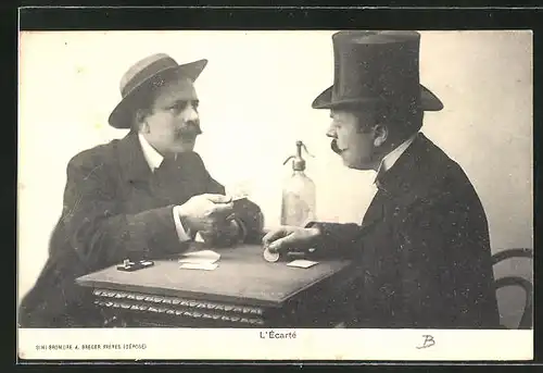 AK Männer beim Kartenspiel