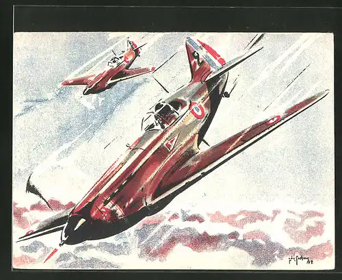 AK Flugzeuge im Sturzflug