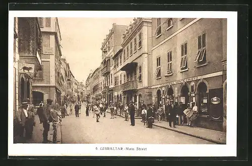 AK Gibraltar, Blick in die Hauptstrasse, Main Street