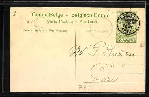 AK Congo Belge, Huilerie au bord du fleuve dans l'ile de Mateba
