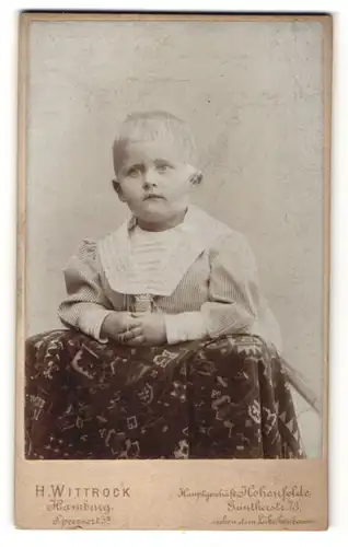 Fotografie H. Wittrock, Hohenfelde, Portrait blondes Kind