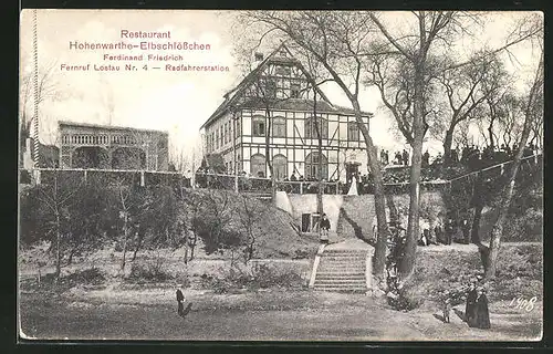 AK Hohenwarthe, Blick zum Restaurant Elbschlösschen