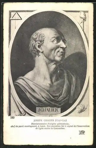 AK Portrait, Joseph Chalier 1747-1793, französische Revolution