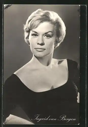 AK Schauspielerin Ingrid van Bergen spielte u.a. im Film "Ich schwöre und gelobe"