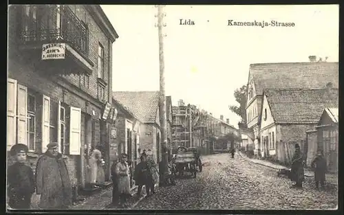 AK Lida, Blick in die Kamenskaja-Strasse