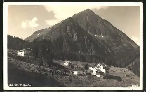 AK Ramau, Ortsansicht mit Bergen