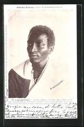 AK Eritrea, Ligg Aptesghi, Figlio adottivo di Batha Agos, Halbportrait