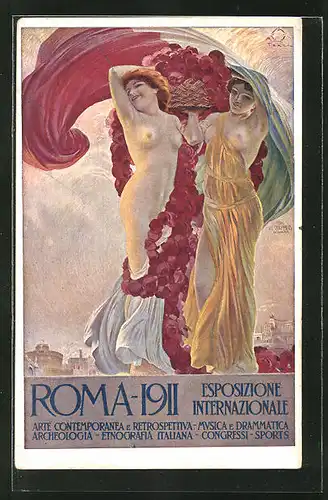 Künstler-AK Terzi: Rom, Esposizione Internazionale 1911, Arte Contemporanea e Retrospettiva