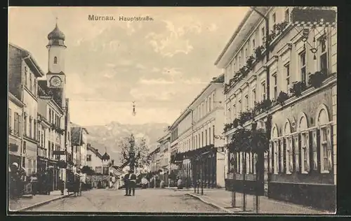 AK Murnau, Blick in die Hauptstrasse