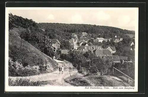 AK Bad Rastenberg, Blick vom Burgberg auf den Ort