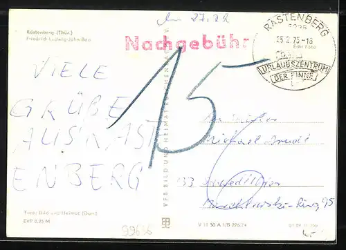 AK Rastenberg / Thüringen, Partie am Friedrich-Ludwig-Jahn-Bad