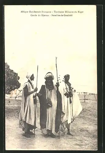 AK Niamey, Territoire Militaire, Notables de Gamkale, Cercle du Djerma