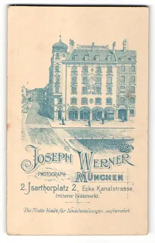 Fotografie Joseph Werner, München, Ansicht München, Foto-Atelier & Geschäftshaus am Isarthorplatz 2
