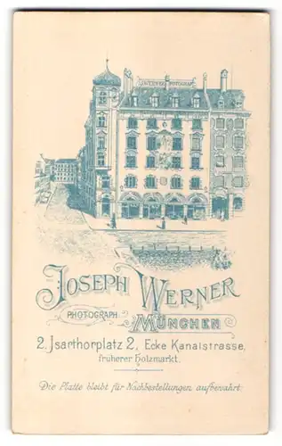 Fotografie Joseph Werner, München, Ansicht München, Foto-Atelier und Geschäftshaus am Isarthorplatz 2