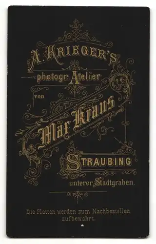 Fotografie Max Kraus, Straubing, Portrait junge Dame mit Flechtfrisur in edler Bluse mit Brosche