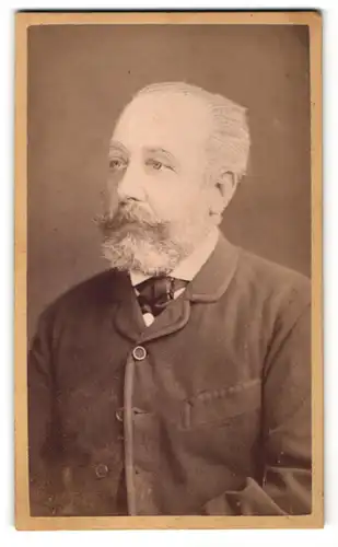 Fotografie unbekannter Fotograf, unbekannter Ort, Portrait Mann mit Bart und grauem Haar