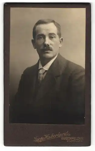 Fotografie Leop. Haberland, Eggenfelden, Portrait charmanter Herr mit Krawatte im Anzug