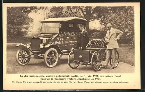 AK La dix millionieme voiture automobile sortie des usines Ford 1903