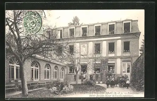 AK Neufchatel-En-Bray, Pensionnat Saint-Jacques, Cour de l'Ecole enfantine