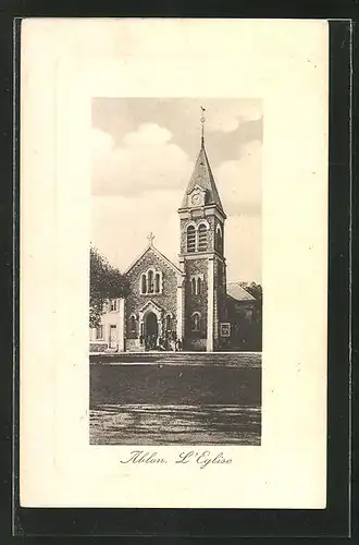 AK Ablon, L'Eglise, Blick zur Kirche