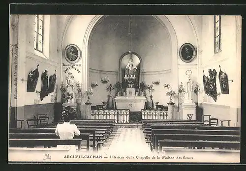 AK Arcueil-Cachan, Interieur de la Chapelle de la Maison des Soers