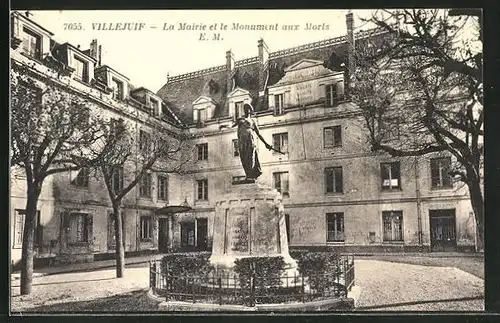 AK Villejuif, La Mairie et le Monument aux Morts