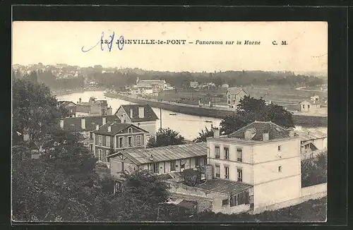 AK Joinville le Pont, Panorama sur al Marne
