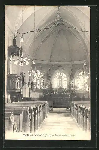 AK Torcy-le-Grand, Interieur de l' Eglise