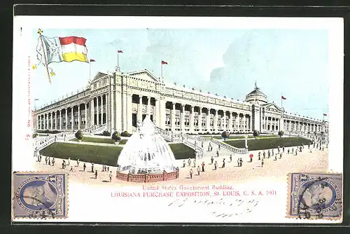 AK Louisiana Purchase Exposition, St. Louis 1904 - United States Government Building, Ausstellung