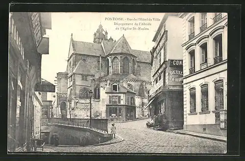 AK Pontoise, Rue de l' Hotel de Ville, Dègagement de l' Abside, de l' Eglise St. Maclou