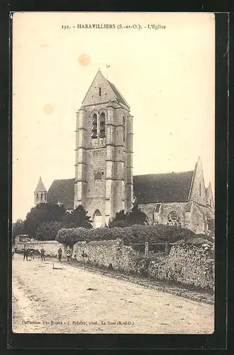 AK Haravilliers, L'Eglise, Blick auf die Kirche