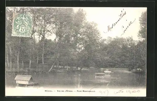 AK Mèriel, Vue de L' Ètang -Parc Montebello