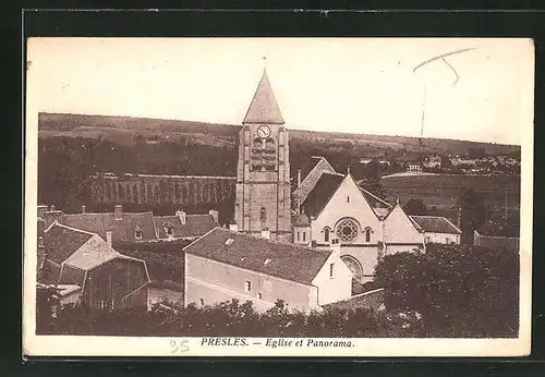 AK Presles, Eglise et Panorama