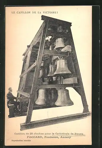 AK Le Carillon de Victoire, Carillon de 29 cloches pour la Ctahedrale de Rouen, Glocke