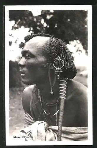 AK Masai Elmoran, afrikanische Volkstypen mit toller Frisur