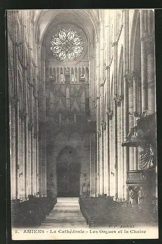 AK Amiens, La Cathèdrale-Les Orgues et la Chaire, Orgel
