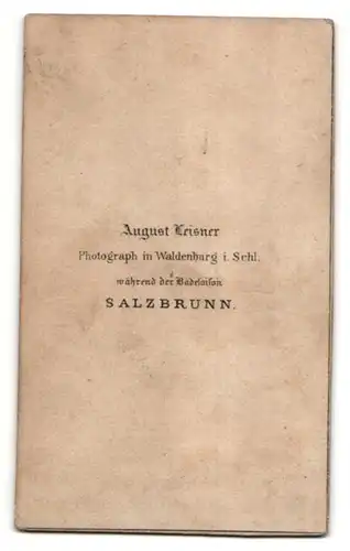 Fotografie August Leisner, Salzbrunn, Portrait Dame in feierlicher Kleidung