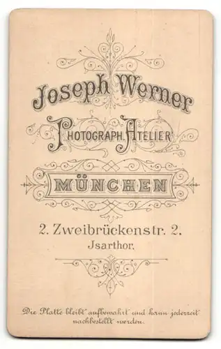 Fotografie Joseph Werner, München, Portrait Braut und Bräutigam